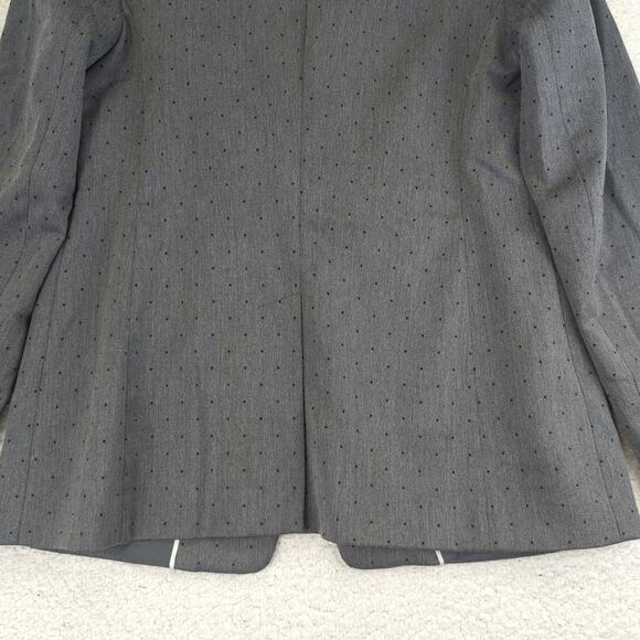 Banana Republic Luxe Brushed Mini Dot One Button Blazer Jacket Gray Women's 6 - Picture 6 of 11